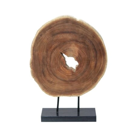 Artekko Woody Διακοσμητικό Γλυπτό από Ξύλο Teak σε Φυσική Απόχρωση (35x10x50)cm