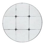 Artekko Mirror Καθρέφτης Αντικέ Τοίχου Ξύλο Μέταλλο Γυαλί Μαύρο (91x91x3.5)cm