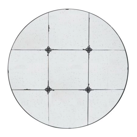 Artekko Mirror Αντικέ Μαύρος Μεταλλικός Καθρέφτης Τοίχου (91x91x3.7)cm