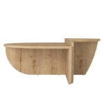 Τραπεζάκι σαλονιού Nilvia  χρώμα sapphire oak Ø85x35εκ.