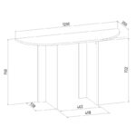 Κονσόλα Cortado  χρώμα καρυδί 120x35x75εκ.
