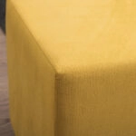 Σκαμπώ Daisy  υφασμάτινο χρώμα κίτρινο 40x40x40εκ.