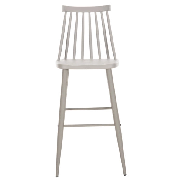 ΣΚΑΜΠΟ ΜΠΑΡ ΨΗΛΟ VANESSA HM8459.20 ΓΚΡΙ PP & ΓΚΡΙ ΜΕΤΑΛ.ΠΟΔΙΑ 47x48,5x107Υεκ.