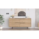 Μπουφές  CARTMEL Φυσικό Μοριοσανίδα/Μέταλλο 44.5x160x74.3cm