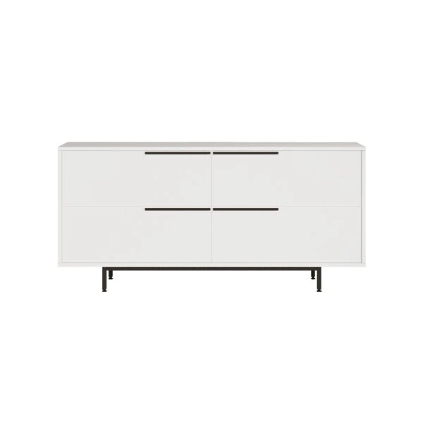 Μπουφές CARTMEL Λευκό Μοριοσανίδα/Μέταλλο 44.5x160x74.3cm