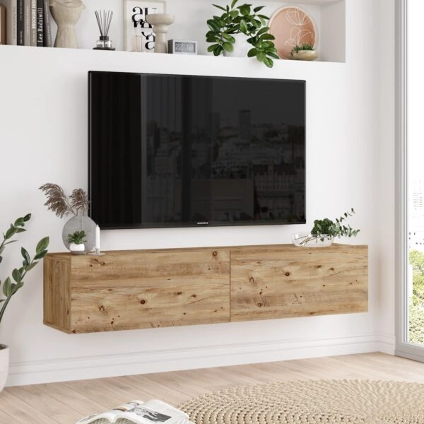 Έπιπλο Τηλεόρασης  BERKSHIRE Πεύκο Μοριοσανίδα 140x31.6x29.6cm