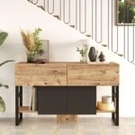 Κονσόλα BLACKFEN Πεύκο/Μαύρο Μοριοσανίδα/Μέταλλο 139x83.6x43cm