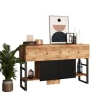 Κονσόλα BLACKFEN Πεύκο/Μαύρο Μοριοσανίδα/Μέταλλο 139x83.6x43cm