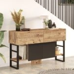 Κονσόλα BLACKFEN Πεύκο/Μαύρο Μοριοσανίδα/Μέταλλο 139x83.6x43cm