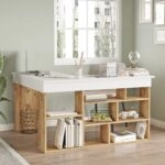 Γραφείο CANN Πεύκο/Λευκό Μοριοσανίδα 115x120x72cm