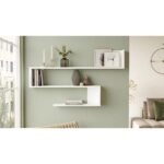 Ράφι Τοίχου EALING Λευκό Μοριοσανίδα 120x145x71.4cm