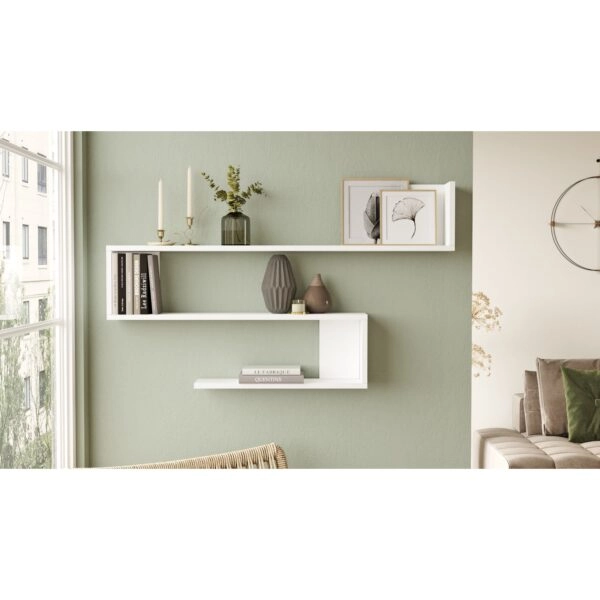 Ράφι Τοίχου EALING Λευκό Μοριοσανίδα 120x145x71.4cm
