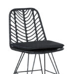 Τραπεζαρία Kliton-Naoki σετ 5τεμ ανθρακί αλουμίνιο και μέταλλο σε μαύρη απόχρωση 80x80x74εκ