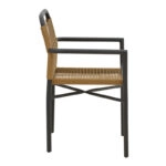 Τραπεζαρία Kliton-Clutch σετ 5τεμ  αλουμίνιο σε ανθρακί απόχρωση 80x80x74εκ