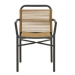 Τραπεζαρία Kliton-Clutch σετ 5τεμ  αλουμίνιο σε ανθρακί απόχρωση 80x80x74εκ