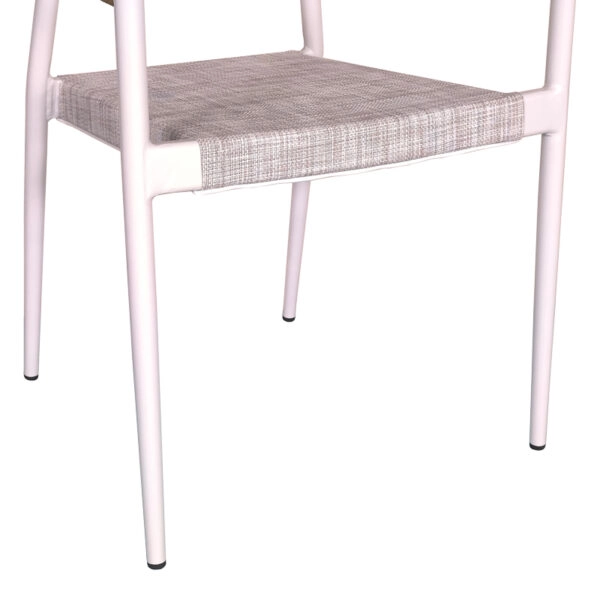 Τραπεζαρία Kliton-Elation σετ 7τεμ αλουμίνιο σε λευκή απόχρωση 150x80x74εκ