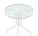 Τραπεζαρία Valor-Confidence B σετ 3τεμ  μέταλλο σε λευκή απόχρωση Φ60x70εκ