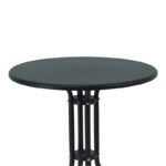 Τραπεζαρία Vergo-Confidence σετ 3τεμ μέταλλο σε μαύρη απόχρωση Φ60x70εκ