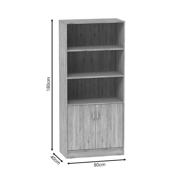 Βιβλιοθήκη Anze  φυσικό μελαμίνης 80x40x180εκ