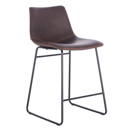 NUEVO ΣΚΑΜΠΩ BAR ΚΑΦΕ ANTIQUE WASHED ΜΑΥΡΟ 46x57