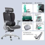 Καρέκλα γραφείου διευθυντή Chocky μαύρο mesh 68x69x120εκ