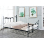 Κρεβάτι Beowulf  μαύρο μεταλλικό 150x200εκ