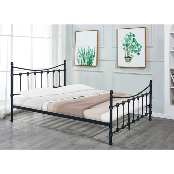 Κρεβάτι Beowulf  μαύρο μεταλλικό 150x200εκ