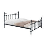 Κρεβάτι Beowulf  μαύρο μεταλλικό 150x200εκ
