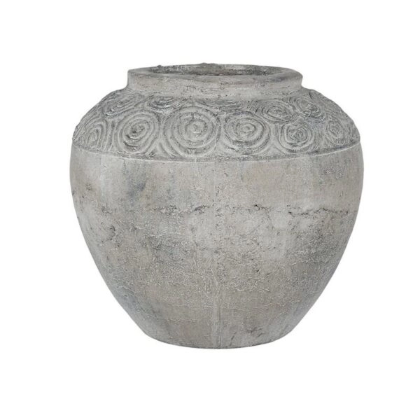 Artekko Pot Κασπώ από Τερακότα σε Γκρι Πατίνα (26x26x23.5)cm