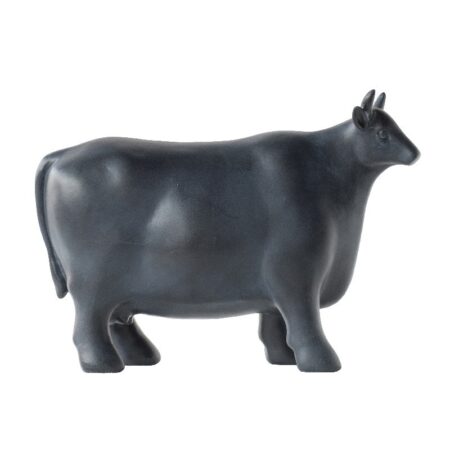 Artekko Cattle Μαύρη Επιτραπέζια Διακοσμητική Αγελάδα Ρητίνης (31x11.5x22)cm