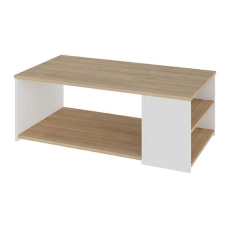 Τραπεζάκι σαλονιού Berg Megapap χρώμα sapphire oak - λευκό 110x60x40εκ.