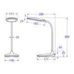 ΦΩΤΙΣΤΙΚΟ ΓΡΑΦΕΙΟΥ LED BLAIN HM4444.02 ΜΑΥΡΟ ABS