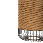 ΦΩΤΙΣΤΙΚΟ ΟΡΟΦΗΣ ΚΡΕΜΑΣΤΟ HM4340 PAPER ROPE ΜΠΕΖ-ΜΑΥΡΟ ΜΕΤΑΛΛΟ-Φ27x41,5Υεκ.