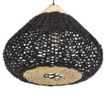 ΦΩΤΙΣΤΙΚΟ ΟΡΟΦΗΣ ΚΡΕΜΑΣΤΟ HM4346 ΑΠΟ PAPER ROPE ΜΠΕΖ ΚΑΙ ΜΑΥΡΟ Φ55,5x44Υεκ.