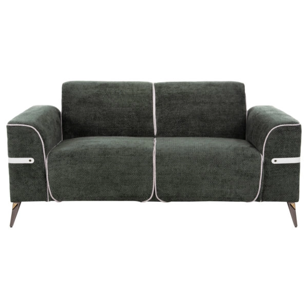 ΣΕΤ ΣΑΛΟΝΙ 2ΤΜΧ 3Θ+2Θ FERIN HM6070.03 ΠΡΑΣΙΝΟ ΥΦΑΣΜΑ ΜΕ ΜΕΤΑΛΛΙΚΑ ΠΟΔΙΑ