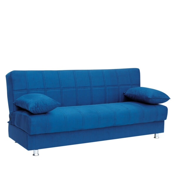 Καναπές Κρεβάτι Τριθέσιος LAURA Μπλε 190x84x86cm