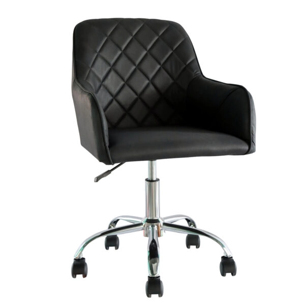 Καρέκλα Γραφείου HATHOR Μαύρο PVC 53x60x79-88.5cm