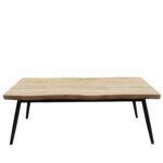 Τραπεζάκι Σαλονιού  ALMADA Φυσικό/Μαύρο Μοριοσανίδα/Μέταλλο 120x60x45cm