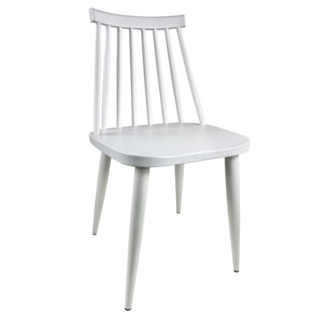 Καρέκλα Τραπεζαρίας CYGNET Λευκό PP/Μέταλλο 46x43x78cm