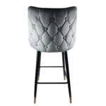 Σκαμπό Bar MANHATTAN Γκρι/Μαύρο Βελούδο/Μέταλλο 51x57x110cm