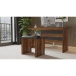 Τραπεζάκι Γραφείου  ELTHAM Baroque/Ανθρακί Μοριοσανίδα/Μελαμίνη 60x50x46.3cm