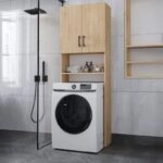 Έπιπλο πλυντηρίου Holton Megapap χρώμα sapphire oak 65,5x30x180εκ.