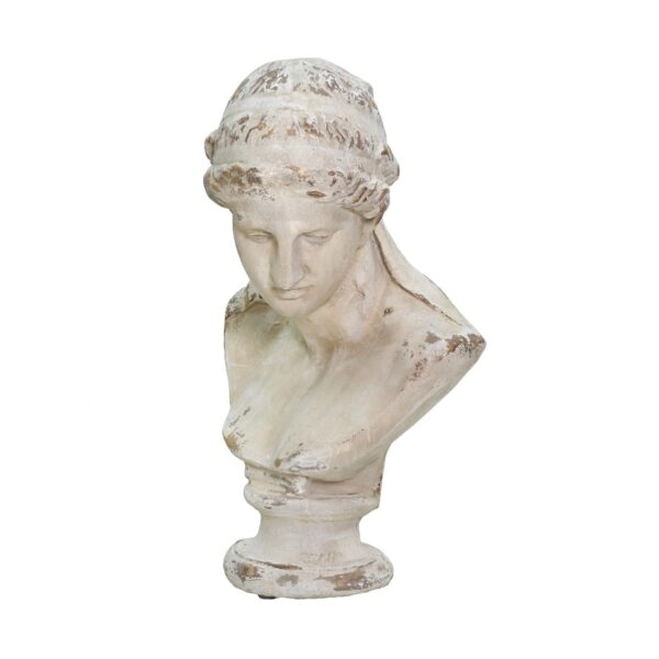 Artekko Statue Διακοσμητική Προτομή από Μαγνήσιο Λευκή Πατίνα (43x34x66)cm