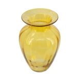 Artekko Glassy Βάζο Γυάλινο Κίτρινο (15x15x21)cm