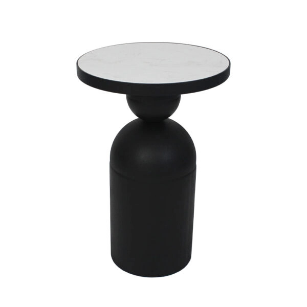 BOMB SIDE TABLE ΜΑΥΡΟ 41x41xH62,5cm