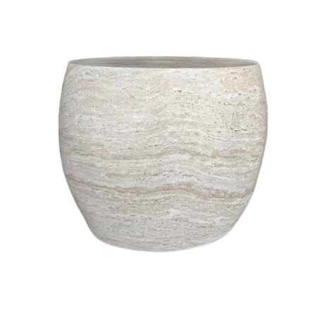 LITHOS OVAL SIDE TABLE BEIGE 62x43xH52