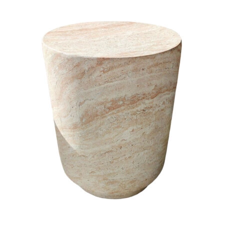 LITHOS ROUND SIDE TABLE BEIGE 35x35xH46