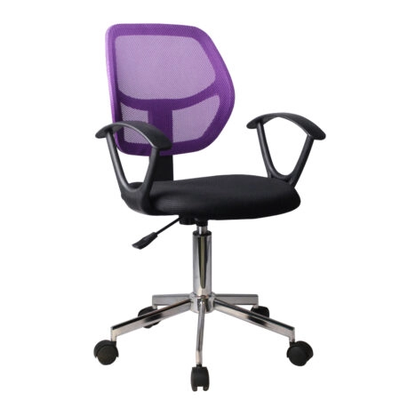 Καρέκλα Γραφείου EVERLY Μοβ/Μαύρο Mesh 56x53.5x100cm