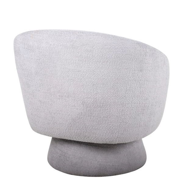 Πολυθρόνα Περιστρεφόμενη THEBE Γκρι Ύφασμα 77.5x74x78cm