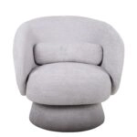 Πολυθρόνα Περιστρεφόμενη THEBE Γκρι Ύφασμα 77.5x74x78cm